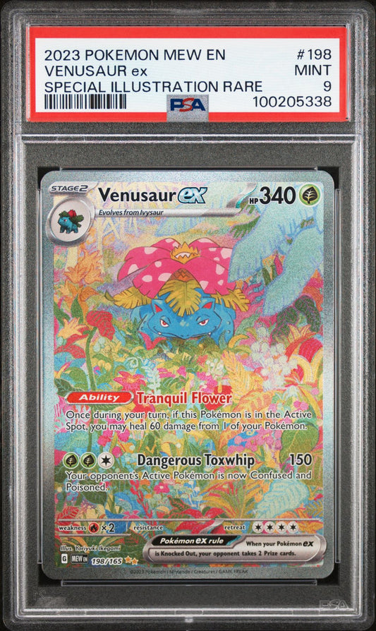 2023 POKEMON MEW EN-VENUSAUR #198 EX SPECIAL ILLUSTRATION RARE MINT PSA 9