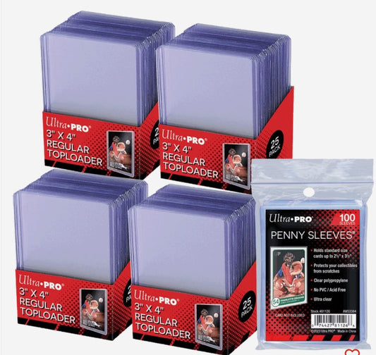 3" x 4" Clear Regular TOPLOADER® Sleeves and PENNY SLEEVES® Bundle (100ct)