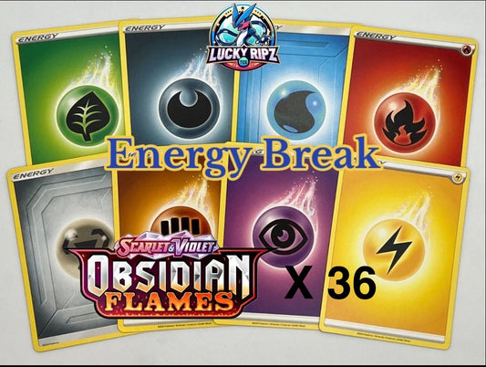 # 1 - Obsidian Flames Booster Box Energy Break x 36 Packs